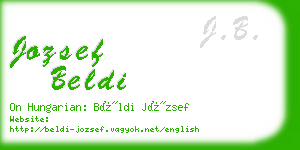 jozsef beldi business card